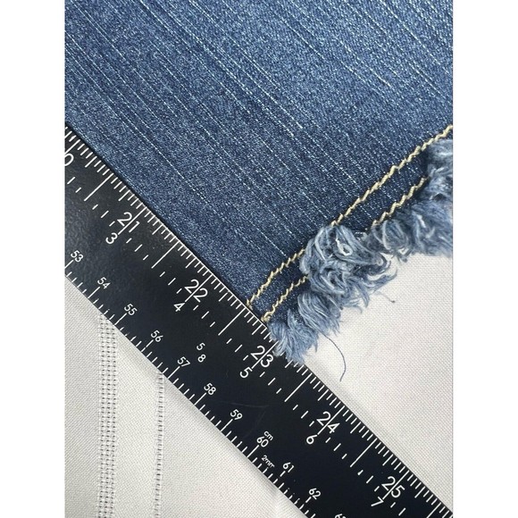 Baby Phat Capri Jeans Womens 13 Stretchy Cat Embroidered‎ Logo Gold Y2K - Picture 10 of 12